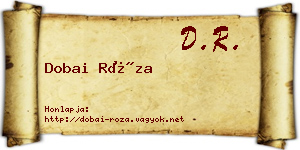 Dobai Róza névjegykártya
